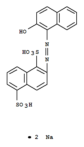 1,5-Naphthalenedisulfonicacid, 2-[2-(2-hydroxy-1-naphthalenyl)diazenyl]-, sodium salt (1:2)