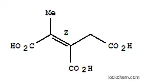 Molecular Structure of 6061-93-4 ((Z)-but-2-ene-1,2,3-tricarboxylic acid)