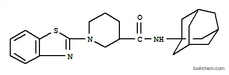 Molecular Structure of 606106-92-7 (3-Piperidinecarboxamide,1-(2-benzothiazolyl)-N-tricyclo[3.3.1.13,7]dec-1-yl-(9CI))