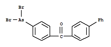 Arsonous dibromide,[4-([1,1'-biphenyl]-4-ylcarbonyl)phenyl]- (9CI)