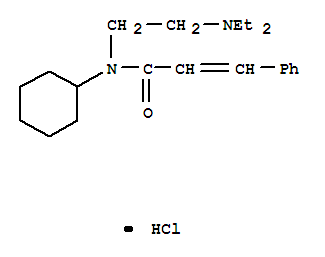 2-Propenamide,N-cyclohexyl-N-[2-(diethylamino)ethyl]-3-phenyl-, hydrochloride (1:1) cas  6314-77-8