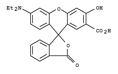 6'-(diethylamino)-3'-hydroxy-3-oxospiro[2-benzofuran-1,9'-xanthene]-2'-carboxylic acid