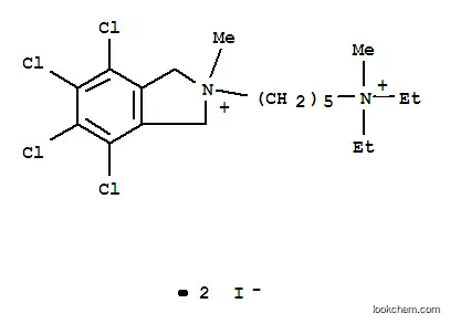 Molecular Structure of 63905-49-7 (4,5,6,7-tetrachloro-2-{5-[diethyl(methyl)ammonio]pentyl}-2-methyl-2,3-dihydro-1H-isoindolium diiodide)