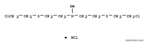 Molecular Structure of 63915-54-8 (2-[(2-chloroethyl)sulfanyl]-N-{2-[(2-chloroethyl)sulfanyl]ethyl}-N-methylethanaminium chloride)
