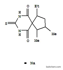 Molecular Structure of 63990-27-2 (sodium 4-ethyl-1,2-dimethyl-10-oxo-8-thioxo-7,9-diazaspiro[4.5]dec-6-en-6-olate)