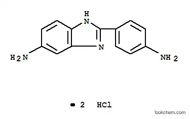 Molecular Structure of 63991-49-1 (2-(4-aminophenyl)-6-ammonio-1H-3,1-benzimidazol-3-ium dichloride)