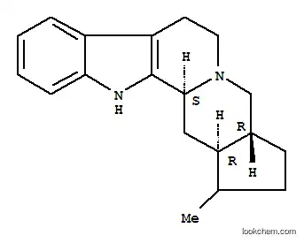 Molecular Structure of 64000-92-6 (1H-Cyclopent[g]indolo[2,3-a]quinolizine,2,3,3a,4,6,7,12,12b,13,13a-decahydro-1-methyl-, (3aR,12bS,13aR)-)