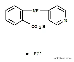 Molecular Structure of 64021-56-3 (Benzoic acid,2-(4-pyridinylamino)-, hydrochloride (1:1))