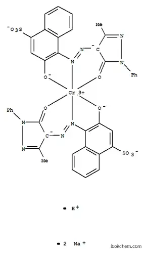 Chromate(3-),bis[4-[2-[4,5-dihydro-3-methyl-5-(oxo-kO)-1-phenyl-1H-pyrazol-4-yl]diazenyl-kN1]-3-(hydroxy-kO)-1-naphthalenesulfonato(3-)]-,sodium hydrogen (1:2:1)