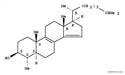 Molecular Structure of 64110-38-9 (Cholesta-8,14-dien-3-ol,4-methyl-, (3b,4a,5a)- (9CI))