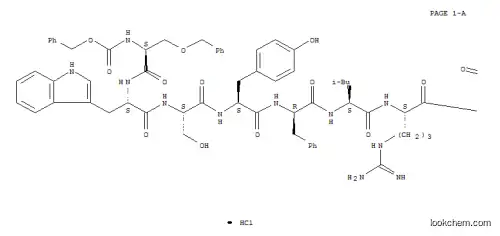 Molecular Structure of 64153-17-9 (L-Prolinamide,N-[(phenylmethoxy)carbonyl]-O-(phenylmethyl)-L-seryl-L-tryptophyl-L-seryl-L-tyrosyl-D-phenylalanyl-L-leucyl-L-arginyl-N-ethyl-,monohydrochloride (9CI))