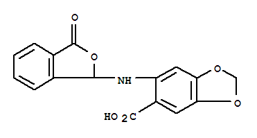 64179-32-4,6-[(3-oxo-1,3-dihydro-2-benzofuran-1-yl)amino]-1,3-benzodioxole-5-carboxylic acid,