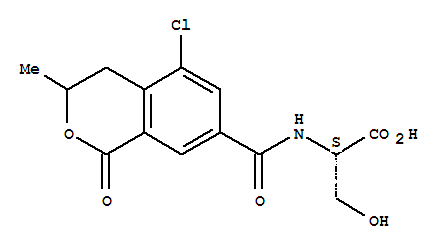 64398-44-3,N-[(5-chloro-3-methyl-1-oxo-3,4-dihydro-1H-isochromen-7-yl)carbonyl]-L-serine,