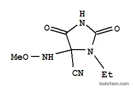 Molecular Structure of 644972-55-4 (3-ETHYL-4-(METHOXYAMINO)-2,5-DIOXOIMIDAZOLIDINE-4-CARBONITRILE)
