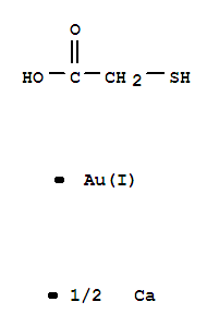 Aurate(1-),[mercaptoacetato(2-)-O,S]-, calcium (2:1) (9CI)