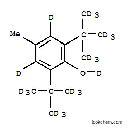 Molecular Structure of 64502-99-4 (Phen-3,5-d2-ol-d,2,6-bis[1,1-di(methyl-d3)ethyl-2,2,2-d3]-4-methyl- (9CI))