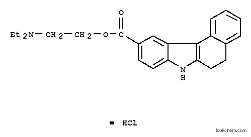 Molecular Structure of 64709-50-8 (2-(diethylamino)ethyl 6,7-dihydro-5H-benzo[c]carbazole-10-carboxylate hydrochloride (1:1))