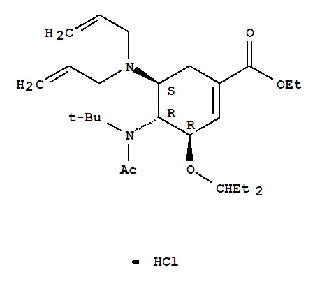 (3R,4r,5s)-4-n-acetyl(1,1-diMethylethyl)aMino-5-N,N-diallylaMino-3-(1-ethylpropoxy)-1-cyclohexene-1-carboxylic acid ethyl ester Monohydrochloride