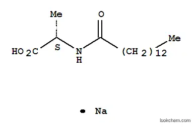 Molecular Structure of 67395-95-3 (Sodium N-tetradecanoyl-L-alaninate)
