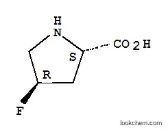 Molecular Structure of 6745-32-0 ((2S,4S)-4-Fluoropyrrolidine-2-carboxylic acid)