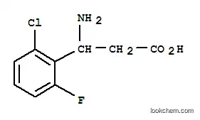 Molecular Structure of 682803-80-1 (3-AMINO-3-(2-CHLORO-6-FLUORO-PHENYL)-PROPIONIC ACID)