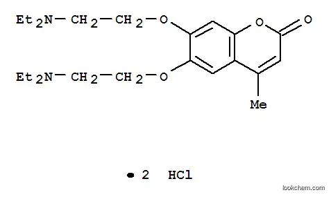 Molecular Structure of 6830-17-7 (2H-1-Benzopyran-2-one,6,7-bis[2-(diethylamino)ethoxy]-4-methyl-, hydrochloride (1:2))