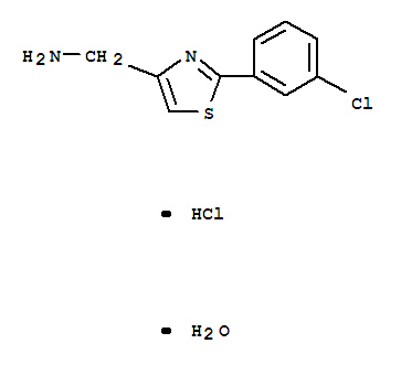 [2-(3-Chlorophenyl)-1,3-thiazol-4-yl]methanamine hydrochloride monohydrate, 97%