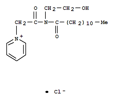 69668-80-0,1-{2-[dodecanoyl(2-hydroxyethyl)amino]-2-oxoethyl}pyridinium,Pyridinium,1-[2-[(2-hydroxyethyl)(1-oxododecyl)amino]-2-oxoethyl]-, chloride (9CI); NSC45827
