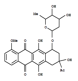 5,12-Naphthacenedione,8-acetyl-10-[(2,6-dideoxy-a-D-ribo-hexopyranosyl)oxy]-7,8,9,10-tetrahydro-6,8,11-trihydroxy-1-methoxy-,(8S-cis)- (9CI)