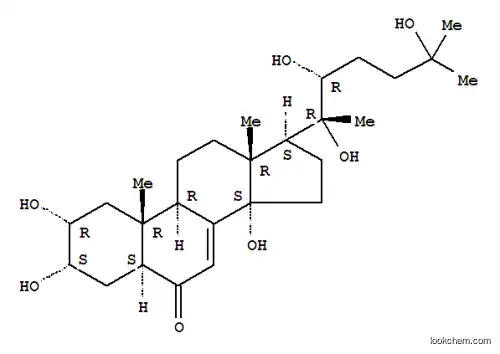 Molecular Structure of 698975-64-3 ((2a,3a,5a,22R)-2,3,14,20,22,25-Hexahydroxycholest-7-en-6-one)