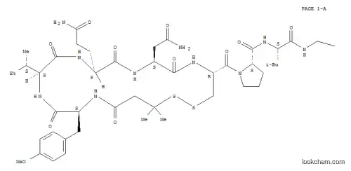 Molecular Structure of 70056-24-5 (oxytocin, 1-desaminopenicillamyl-MeO-Tyr(2)-)