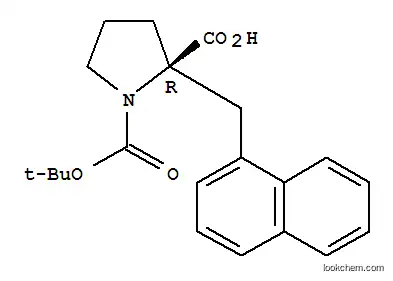 Molecular Structure of 706806-79-3 (BOC-(R)-ALPHA-(1-NAPHTHALENYLMETHYL)-PROLINE)