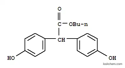 Molecular Structure of 71077-33-3 (Benzeneacetic acid,4-hydroxy-a-(4-hydroxyphenyl)-, butyl ester)