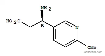 Molecular Structure of 712321-46-5 ((R)-3-AMINO-3-(6-METHOXY-3-PYRIDYL)-PROPIONIC ACID)