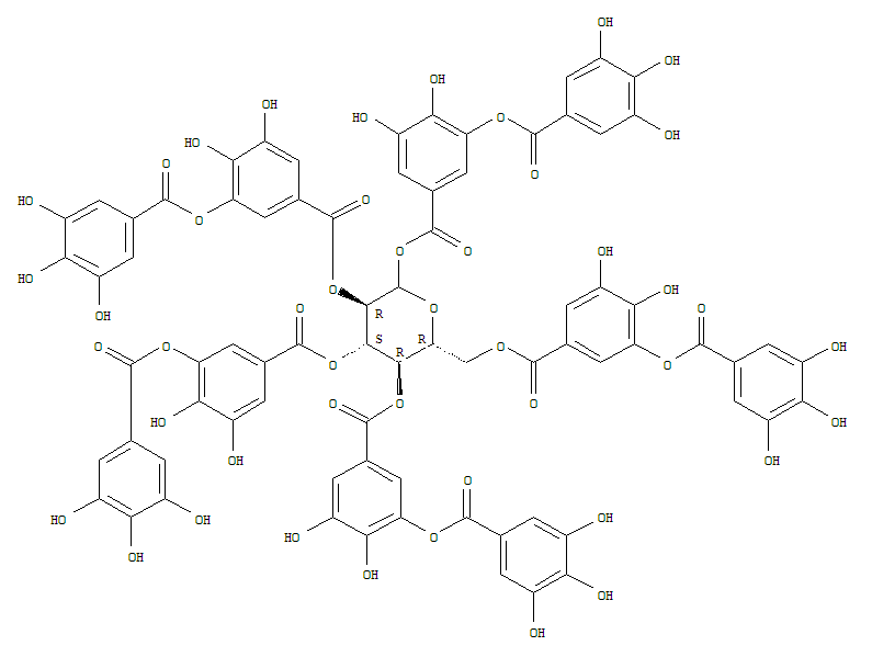 D-Glucopyranose,1,2,3,4,6-pentakis[3,4-dihydroxy-5-[(3,4,5-trihydroxybenzoyl)oxy]benzoate]