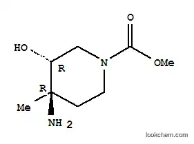 Molecular Structure of 724790-31-2 (1-Piperidinecarboxylicacid,4-amino-3-hydroxy-4-methyl-,methylester,)