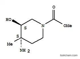 Molecular Structure of 724790-32-3 (1-Piperidinecarboxylicacid,4-amino-3-hydroxy-4-methyl-,methylester,)