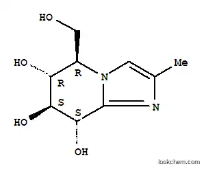 Molecular Structure of 736124-86-0 (Imidazo[1,2-a]pyridine-6,7,8-triol, 5,6,7,8-tetrahydro-5-(hydroxymethyl)-2-methyl-, (5R,6R,7S,8S)- (9CI))