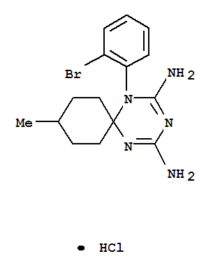 1,3,5-TRIAZASPIRO(5.5)UNDECA-2,4-DIENE,1-(2-BROMOPHENYL)-2,4-DIAMINO- 9-METHYL- HCL