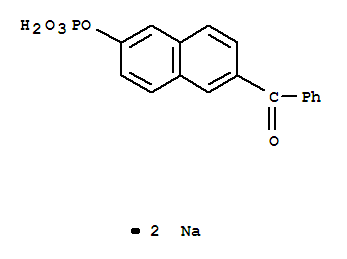 Methanone,phenyl[6-(phosphonooxy)-2-naphthalenyl]-, sodium salt (1:2)(74144-43-7)