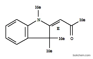 Molecular Structure of 74145-98-5 ((1E)-1-(1,3,3-trimethyl-1,3-dihydro-2H-indol-2-ylidene)propan-2-one)