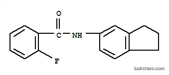 Molecular Structure of 746614-43-7 (Benzamide, N-(2,3-dihydro-1H-inden-5-yl)-2-fluoro- (9CI))