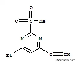 Molecular Structure of 746620-56-4 (Pyrimidine, 4-ethyl-6-ethynyl-2-(methylsulfonyl)- (9CI))