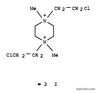 Molecular Structure of 7470-46-4 (1,4-bis(2-chloroethyl)-1,4-dimethylpiperazinediium)