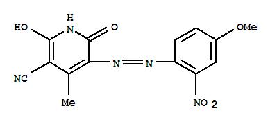 3-Pyridinecarbonitrile,1,2-dihydro-6-hydroxy-5-[2-(4-methoxy-2-nitrophenyl)diazenyl]-4-methyl-2-oxo-