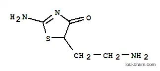 Molecular Structure of 754143-27-6 (4(5H)-Thiazolone, 2-amino-5-(2-aminoethyl)- (9CI))