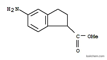 Molecular Structure of 754153-28-1 (5-Amino-2,3-dihydro-1H-indene-1-carboxylic acid methyl ester)