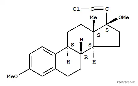 Molecular Structure of 7548-44-9 ((8S,9S,13S,14S)-17-(2-chloroethynyl)-3,17-dimethoxy-13-methyl-7,8,9,11 ,12,14,15,16-octahydro-6H-cyclopenta[a]phenanthrene)