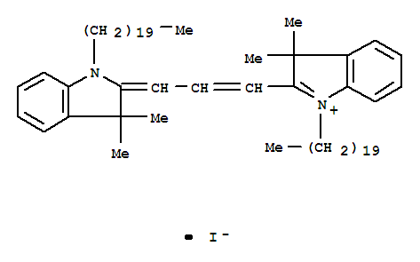 1-Icosyl-2-[(E)-3-(1-icosyl-3,3-dimethyl-1,3-dihydro-2H-indol-2-ylidene)-1-propenyl]-3,3-dimethyl-3H-indolium iodide