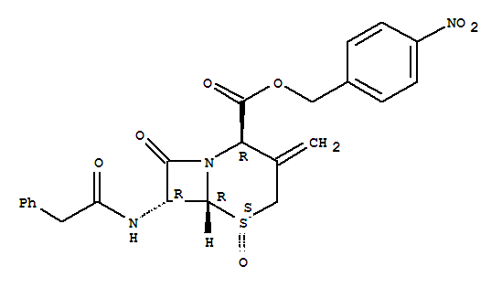 5-Thia-1-azabicyclo[4.2.0]octane-2-carboxylicacid, 3-methylene-8-oxo-7-[(phenylacetyl)amino]-, (4-nitrophenyl)methyl ester,5-oxide, [2R-(2a,5b,6a,7b)]- (9CI)